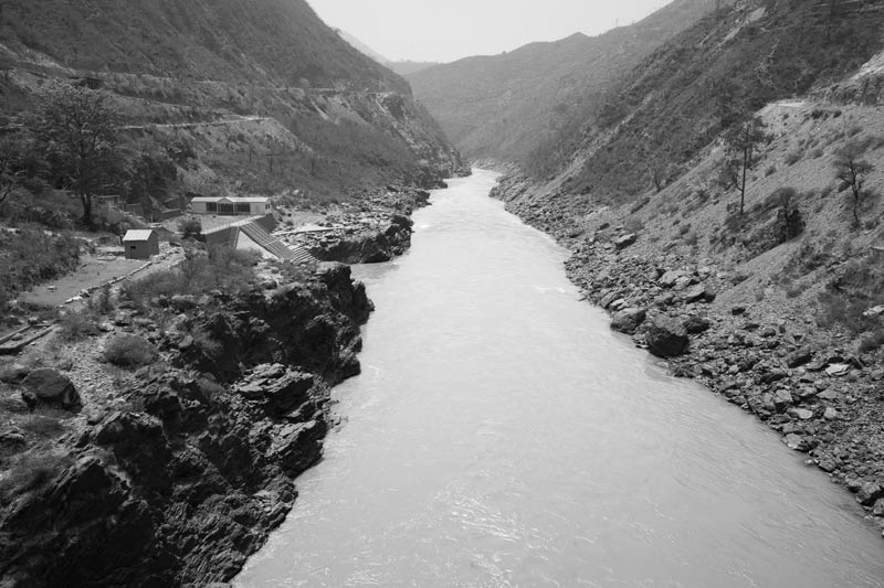 River Ganga after confluence of rivers Bhagirathi and Alakananda in district Tehri Garhwal, Uttarakhand